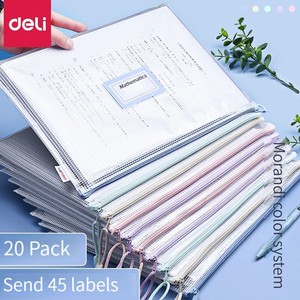 Borsa portadocumenti con cerniera Deli PP102-TA4 di alta qualità, borsa in rete di <span class=keywords><strong>plastica</strong></span> <span class=keywords><strong>trasparente</strong></span>, formato A5. - Product Image 5