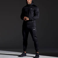 Grosir produsen bordir logo pakaian olahraga asam elastis dicuci Streetwear Jogging baju lari kasual