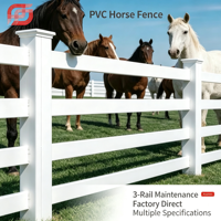 Clôture pour bétail, clôture blanche pour ferme, clôture en PVC pour ferme équine, clôture écologique en vinyle pour piste de course, clôture de jardin