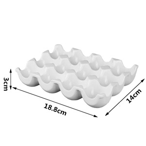 Moule <span class=keywords><strong>en</strong></span> céramique pour le rangement et le défilement des œufs dans le réfrigérateur de cuisine - Product Image 6