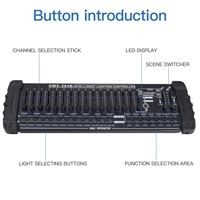 Consola de Iluminación Profesional DMX 384B, Controlador Inteligente con MIDI y Micrófono para Fiestas en Casa, Discotecas, Bares, Eventos, Espectáculos