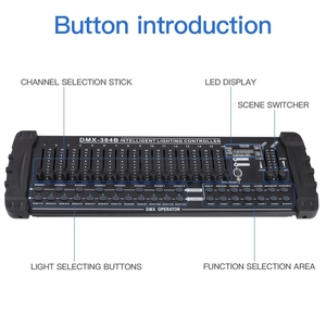 Professionelle Bühnenbeleuchtungskonsole <span class=keywords><strong>DMX</strong></span> 384B Intelligenter Controller mit <span class=keywords><strong>MIDI</strong></span> & Mikrofon für Heim-Partys, Diskotheken, Bars, Veranstaltungsorte und Shows - Product Image 4