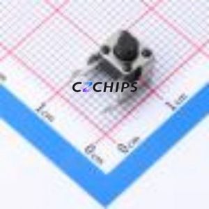 TC-6615-5.5-160G Tactile Switch Bent Lead Through Hole-4P,6x6mm Single Pole Single Throw Round Button 1.6N Right Angle Insert - Product Image 1