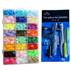 360 Bộ T5 nhựa nhựa Snap Nút năm sao hoa hình trái tim Shank phong cách mạ kỹ thuật Snaps Kìm công cụ bao gồm - Product Image 5