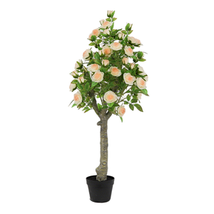 Plastic <b>Artificial</b> Rose <b>Tree</b> Eco-Friendly UV Resistant Faux Floral Decor for Wedding Halloween Graduation Commercial Spaces - Product Image 1
