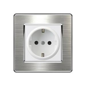 Europe Standard Pc Material 16A 250V Double <b>Wall</b> German Socket Home Use Electric Power Charging USB 86*146 Schuko Double Outlet - Product Image 2