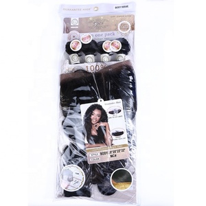 Lot de 4 Bundles Frontal, Extensions de Cheveux Brésiliens 100% Remy, Qualité Supérieure Garantie, Sans Chute ni Enchevêtrement - Product Image 4