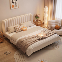 Lits en métal sur mesure 180*217*90cm, taille king, en cuir PU, gain de place pour la chambre à coucher, appartement, faible coût, longue durée de vie