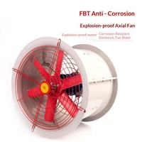 Ventilateur axial industriel haute puissance en fibre de verre renforcée, anti-corrosion, anti-explosion, pour fumée
