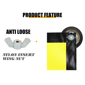 Bandiera di sicurezza antigraffio supporto magnetico con coperchio in gomma con chiusura a dado per alette cromato per bandiera di sicurezza bandiera Oversize - Product Image 3