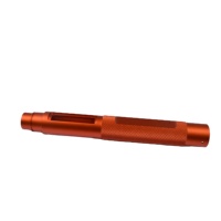 Boîtier de stylo en aluminium anodisé usiné CNC sur mesure de haute précision, tube de stylo creux moleté, pièces de coque d'instrument