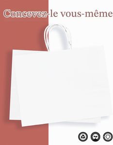 Bolsas de Papel Kraft Desechables, Reciclables y Ecológicas para Panadería, Personalizadas al por Mayor, con Asas Planas para Comida para Llevar - Product Image 3