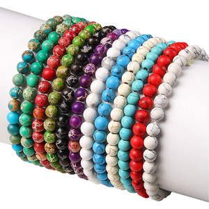 Bracelet en agate et malachite, bijoux en <span class=keywords><strong>pierre</strong></span> naturelle polie pour l'équilibre et la mise à la terre, bracelet en cristal <span class=keywords><strong>de</strong></span> guérison unisexe - Product Image 2