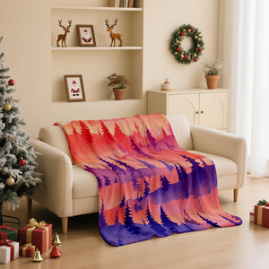 Manta de Felpa con Estampado Escénico, Rectangular, Antipilling, Estilo Moderno para el Hogar, Uso Otoñal, Venta al Por Mayor de Fábrica - Product Image 3