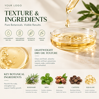 Huile capillaire Roll-on pour le cuir chevelu 30ml – Traitement équilibrant et nourrissant au Squalane, Romarin et Menthe – Non grasse – OEM ODM