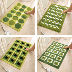 Ins-phong cách hiện đại ba chiều hình học Jacquard phòng tắm thảm chống trượt thấm sàn Mat cho nhà lối vào Polyester - Product Image 3