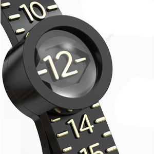 Medidor de Anillos al por Mayor, Herramienta de Medición de Cinta Métrica, Filtro de Tamaño de Anillo con Lupa, Tallas US, UK, EU - Product Image 3