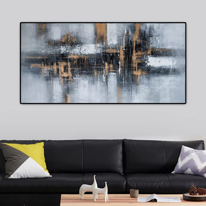 Factory Direct <strong>Deal</strong> Gold Foil Large Acrylic Wall <strong>Art</strong> Modern Textured Landscape Hand-Painted Abstract Oil Painting - Product Image 3