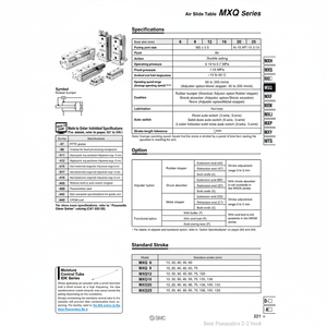Table coulissante pneumatique SMC MXQ20-125ASBT équipement de manutention - Product Image 1