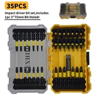 Jeu de 27 embouts de visseuse à chocs professionnels compatibles avec la batterie DeWalt 20V, embouts magnétiques en acier S2 avec embout pour cloisons sèches