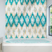 Mosaik Kaca Persegi Warna-Warni 300x300mm Ramah Lingkungan Latar Belakang Sederhana Modern untuk Pintu Masuk Ruang Tamu Kamar Mandi Bar Hotel
