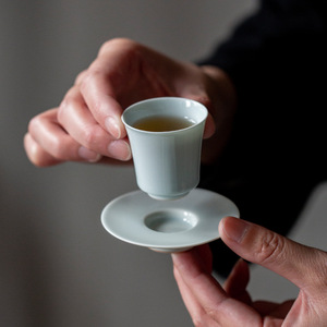 Handmade Celadon <b>Ceramic</b> Tea Saucer Round Coaster For Kung Fu Tea Set Heat Insulation Mat Tea Accessory - Product Image 4