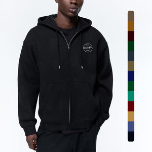 Sudaderas con capucha de alta calidad al por mayor, con cierre, forro polar, logotipo personalizado, sudadera con capucha pesada con cremallera para hombre - Product Image 1