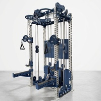 Hot Home Grade 3-en-1 Smith Power Rack Functional Trainer avec LAT Pulldown & Leg Developer, Machine Smith à Contrappoids