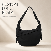 Sac banane femme personnalisé avec logo, couleur unie, grande capacité, sac de poitrine pour téléphone portable, vente en gros OEM