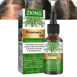 Vente en gros d'huile de croissance capillaire vegan huile pure sérum perte de cheveux chauve romarin pour hommes huile de croissance capillaire bio