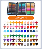 Usine directe crayons de couleur à l'huile professionnels de haute qualité Art Set 70 48 pièces crayons de couleur dans le sac à main de rideau