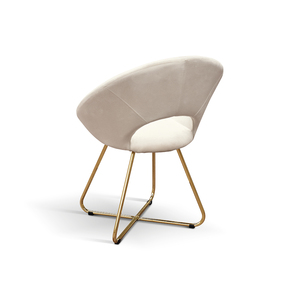 Iris <b>Chair</b> Set Of 2 Dove Grey <b>Velvet</b> Metal Base Indoor <b>Dining</b> <b>Chairs</b> - Product Image 3