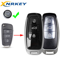 Coque de clé de voiture XNRKEY, nouveau style, modification pour clé de voiture intelligente sans clé Audi 2008 2009 2011 2013 2014 Audi A3 Q3 Q2L