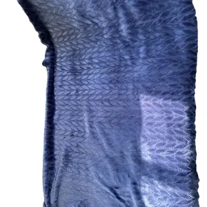 Синель сетчатая 3D жаккардовая плюшевая Двухсторонняя матовая полиэфирная фланелевая флисовая ткань