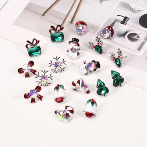 Pendientes de Cristal con Diseño de Dibujos Animados, Tema Navideño, Cuarzo Arcoíris, Bisel, Joyería para Fiestas, Unisex, Diseño Bonito 2023 - Product Image 1