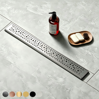 Saluran Pembuangan Air Linear Modern 304 Stainless Steel Anti-Korosi Ramah Lingkungan untuk Bak Mandi Kamar Mandi Dapur Ruang Bawah Tanah Luar Ruangan Hotel