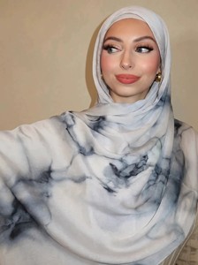 Pañuelo Hijab de Poliéster y Algodón con Estampado Étnico, Talla Grande, 180*80cm, Personalizado, Serie Acuarela - Product Image 6