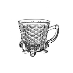 Tazza <span class=keywords><strong>da</strong></span> Tè in Vetro Stile Vintage per Mercato Arabo, Piccola Dimensione, Incisa, 3oz, Tazza <span class=keywords><strong>da</strong></span> Caffè in Vetro con Piedino, <span class=keywords><strong>Bicchiere</strong></span> per Servire Tè Nero <span class=keywords><strong>Turco</strong></span> - Product Image 3