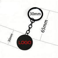 Porte-clés personnalisé en acier inoxydable vierge, finition miroir, rond 30 mm, gravure laser, impression UV, cadeau d'entreprise, porte-clés métallique en gros