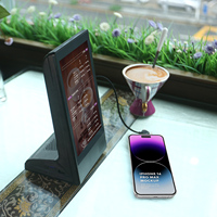 Nouvel écran publicitaire numérique de menu de table pour restaurant avec services de commande et de recharge de téléphone pour les clients