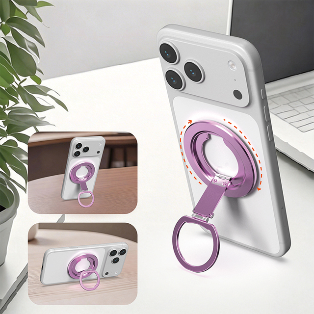 Portable Double-Sided Magnetic Holder-Aluminum Alloy Adjustable Foldable-Gym PhoneMount Content Creator Tools-Universal Stable