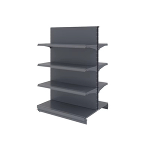 Estantería Ajustable de Pared con Panel Perforado y Borde Rojo para Exhibición Comercial de Snacks Envasados en Minimercados - Product Image 4