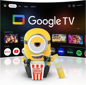 โปรเจคเตอร์อัจฉริยะขนาดเล็ก ปี 2026 ระบบแอนดรอยด์ 14 กล่องทีวีพกพา พร้อม Prime Video/YouTube WiFi6 รองรับการแสดงผล <span class=keywords><strong>4K</strong></span>/8K HDR 10+ - Product Image 1