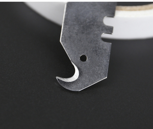 Lames de couteau utilitaire en acier à haute teneur en carbone SK5 à un seul trou, à bord tranchant, remplaçables, pour la toiture, fournies par l'usine - Product Image 4