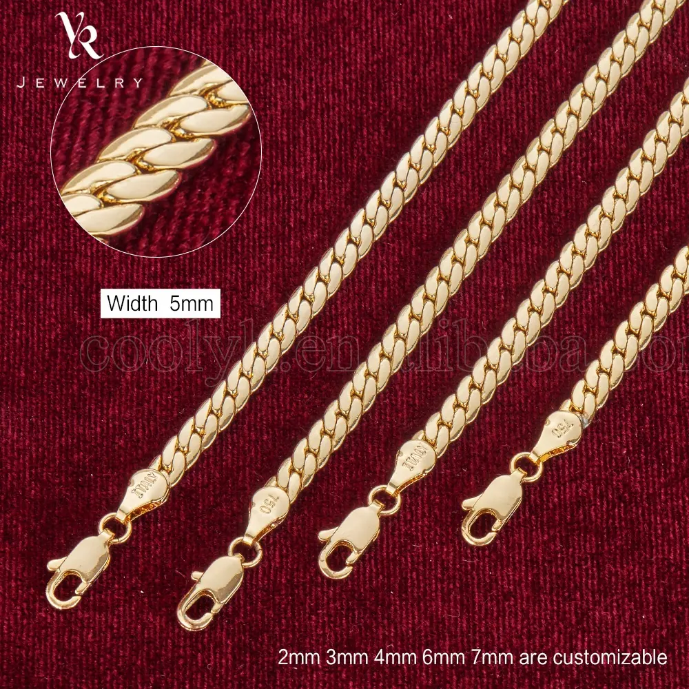 FC5010 Trending Necklace Collection 14k 18k Italian Gold Filled Neck Chain Herringbone Necklace Cadena De Oro