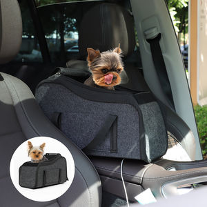 Nouveauté : siège surélevé pour animaux de compagnie 2 en 1, console pour animaux de compagnie, siège surélevé en feutre denim, luxe, pliable, amovible et lavable, transporteur de voiture pour chats et chiens - Product Image 5