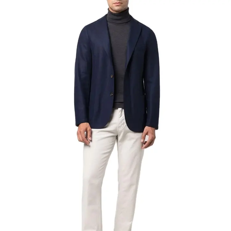 OEM изготовленный на заказ Высокое качество однобортный четкий вырез Костюмный пиджак для мужчин
