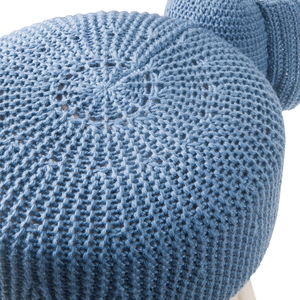 Sgabello a forma di elefante, imbottito in poliestere, con gambe in legno massello di pino, piccolo sedile portatile per bambini - Product Image 4