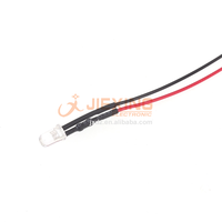 LED 5mm personnalisée avec fils XH2.54 Connecteur 2.54mm Diodes LED 2 broches pré-câblées 30cm Rouge/Jaune/Vert/Bleu/Blanc/Orange