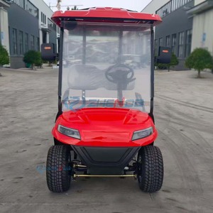 Carrito de Golf Eléctrico Zhenda, Vehículo Utilitario Rojo de 2 Plazas, Certificado CE, de Lujo - Product Image 3